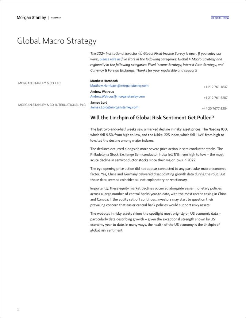 《Morgan Stanley Fixed-Global Macro Strategist Citius, Altius, Fortius-》 - 第2页预览图