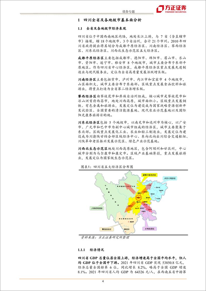 《城投区域分析手册之四川篇：“大”成都经济圈为首选-20220617-方正证券-34页》 - 第5页预览图