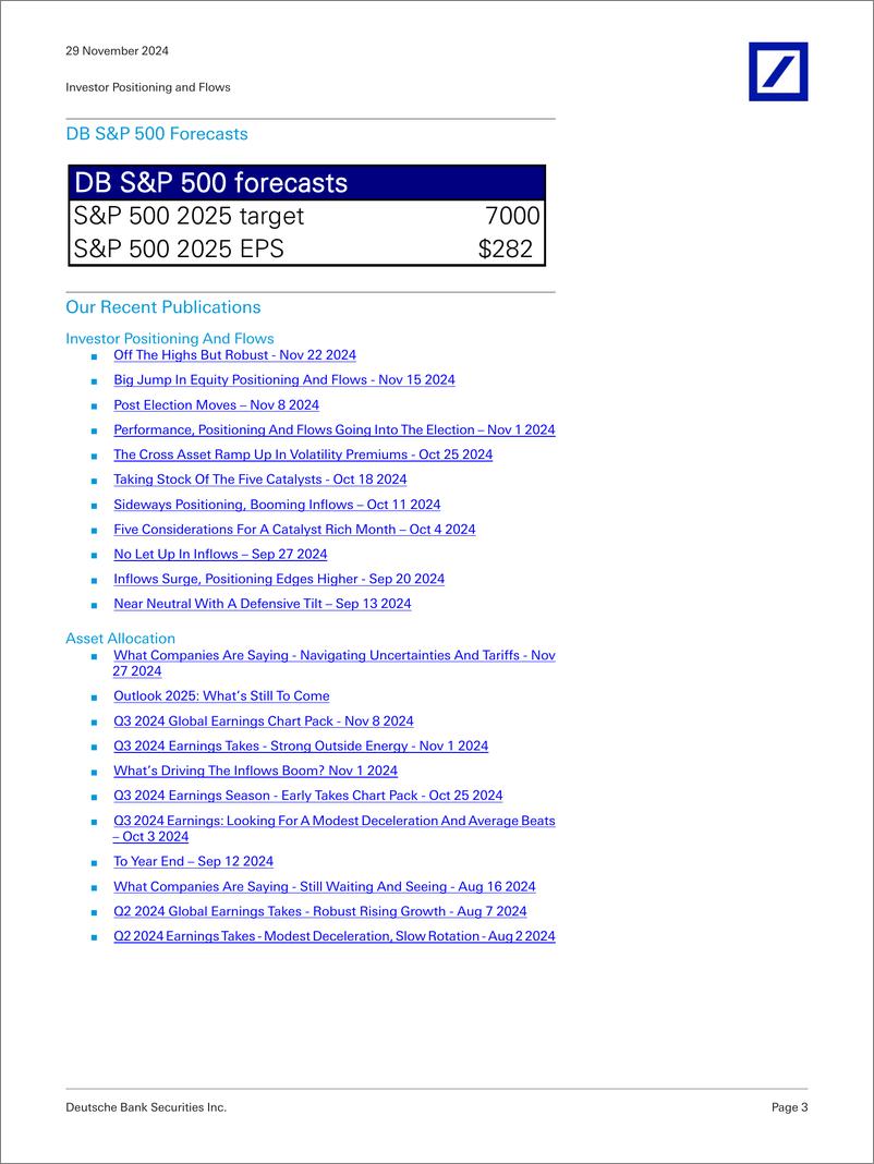 《Deutsche Bank-Investor Positioning and Flows Chart Pack-111901265》 - 第3页预览图