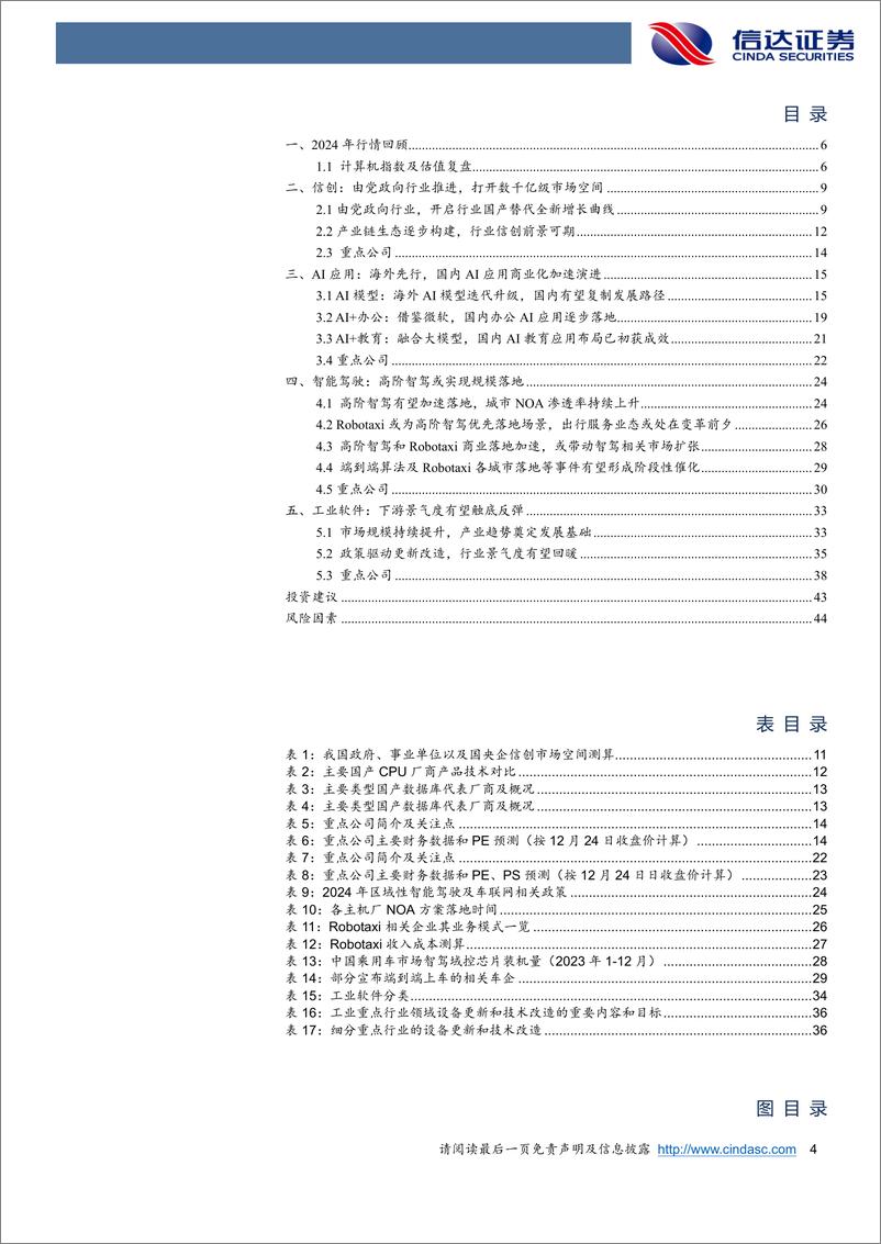 《计算机行业2025年度策略：拨云见日，政策与技术革新共振-信达证券-241231-47页》 - 第4页预览图