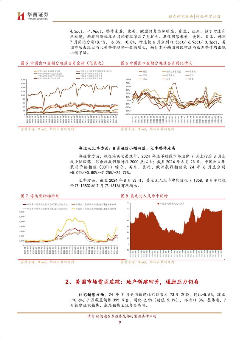 《轻工行业出口数据月报2024年7月：7月出口持续修复，床垫%26宠物食品出口表现较好-240828-华西证券-13页》 - 第5页预览图