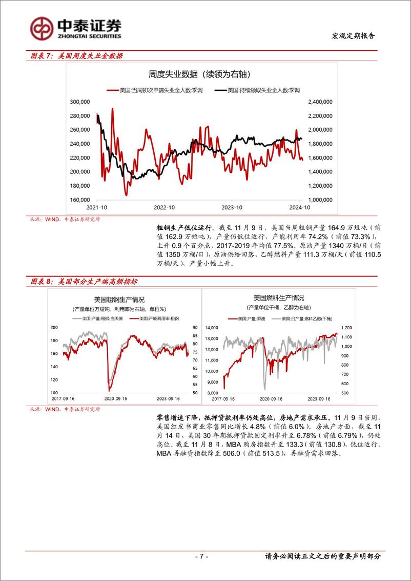 《当前经济与政策思考：美国通胀保持坚挺-241116-中泰证券-11页》 - 第7页预览图