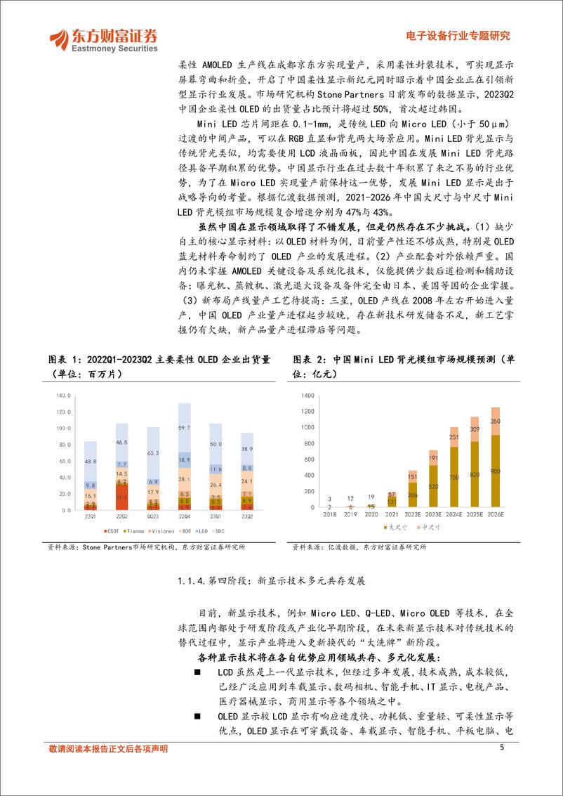 《东方财富证券-电子设备行业专题研究：新型显示系列报告之一：显示技术演进之路，Mini LED承前启后》 - 第5页预览图