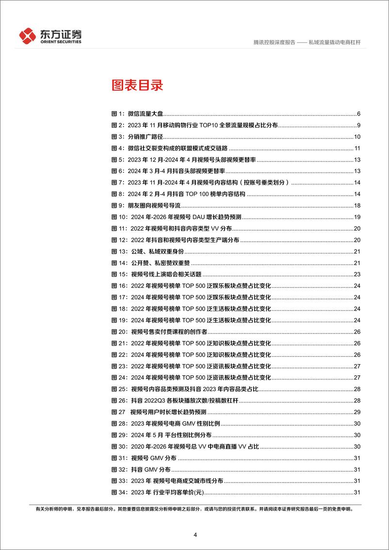 《腾讯控股(00700.HK)腾讯视频号电商深度报告2：私域流量撬动电商杠杆-240729-东方证券-41页》 - 第4页预览图