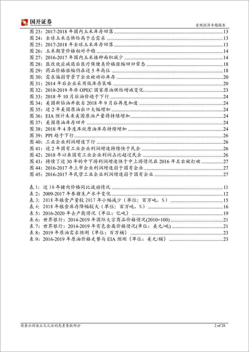 《2019年通胀形势展望：通胀总体温和，利润分配转移-20181228-国开证券-29页》 - 第4页预览图