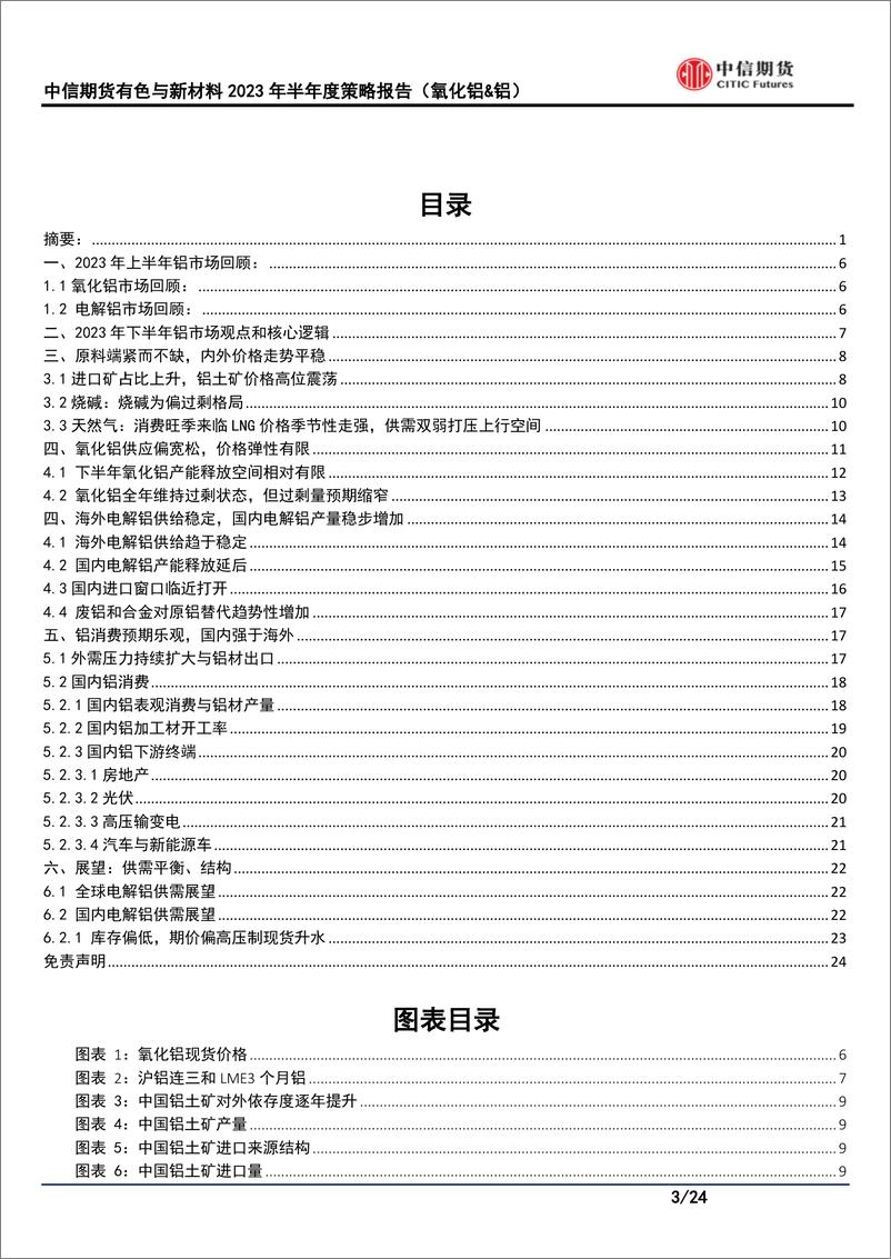 《有色与新材料2023年半年度策略报告：铝逐步兑现过剩预期，高利润低库存不可持续-20230627-中信期货-24页》 - 第4页预览图