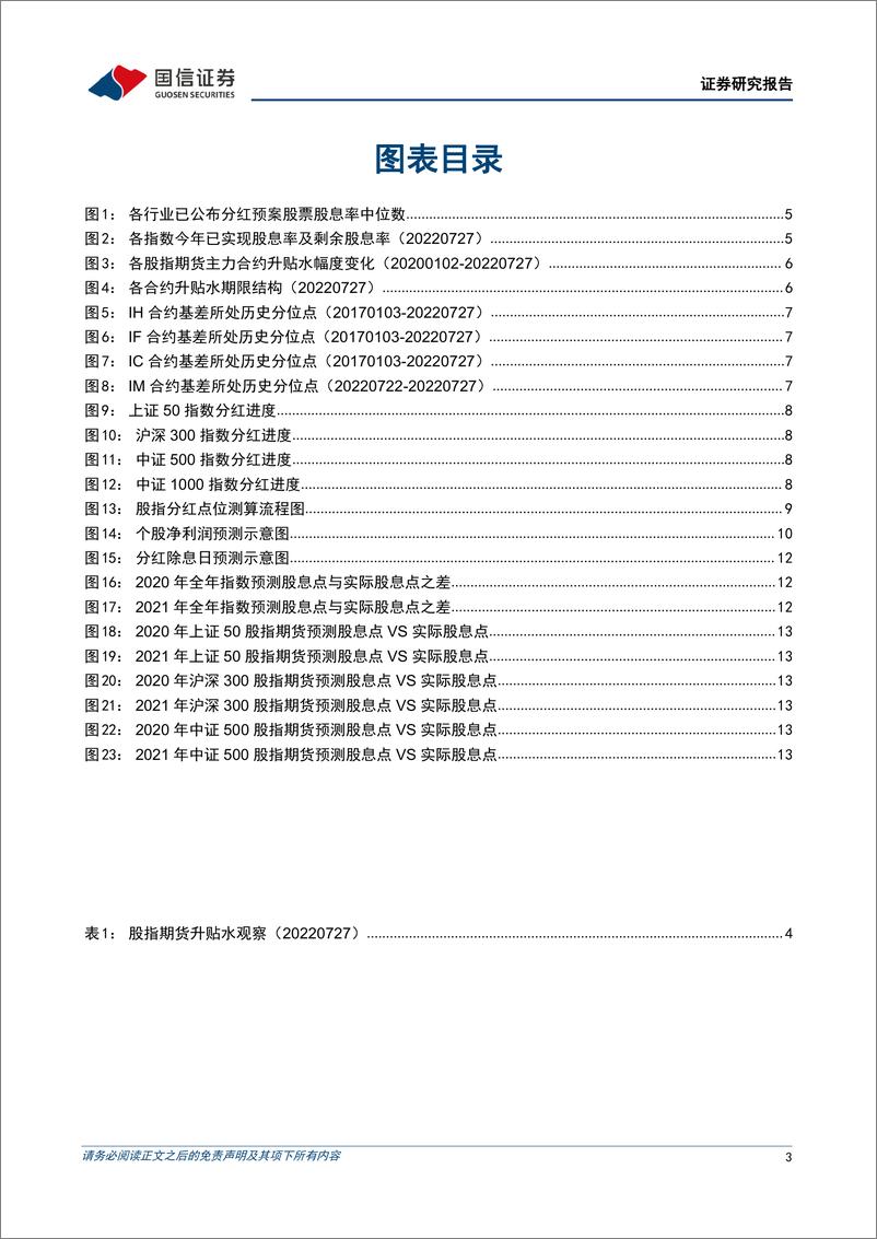 《股指分红点位监控周报：新增IM合约分红点位预测，贴水幅度与IC合约相当-20220727-国信证券-16页》 - 第4页预览图