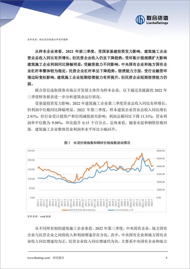 《联合资信-基建投资持续发力和房地产继续探底，建筑施工行业收入保持增长但利润总额下降----建筑施工行业2022年三季度观察报告-16页》 - 第5页预览图