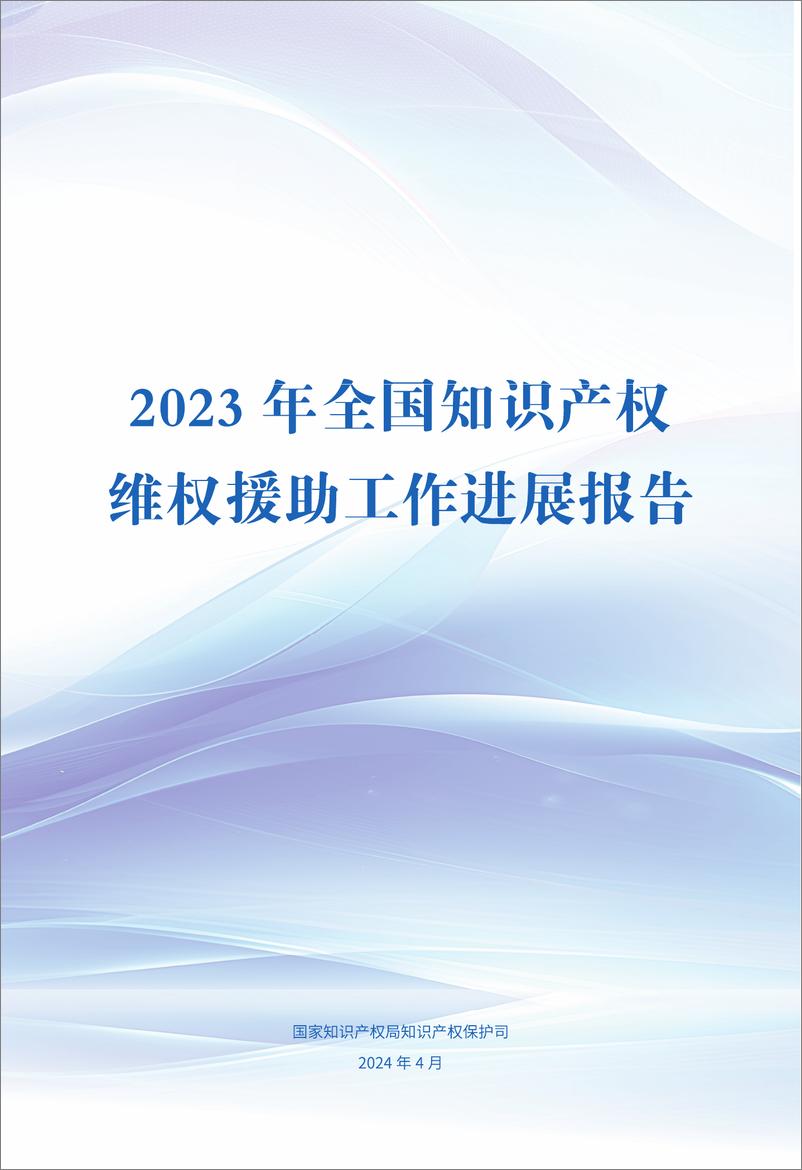 《2023年全国知识产权- 维权援助工作进展报告》 - 第1页预览图