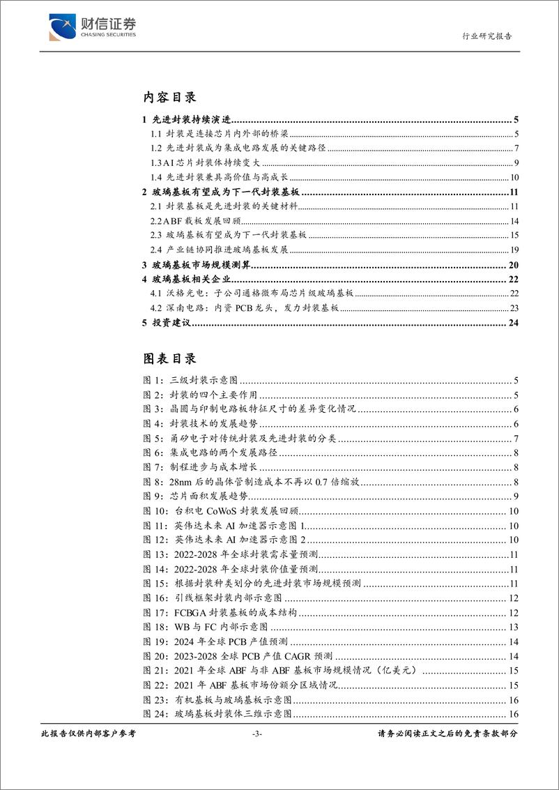 《电子行业深度：先进封装持续演进，玻璃基板迎发展机遇-241217-财信证券-25页》 - 第3页预览图