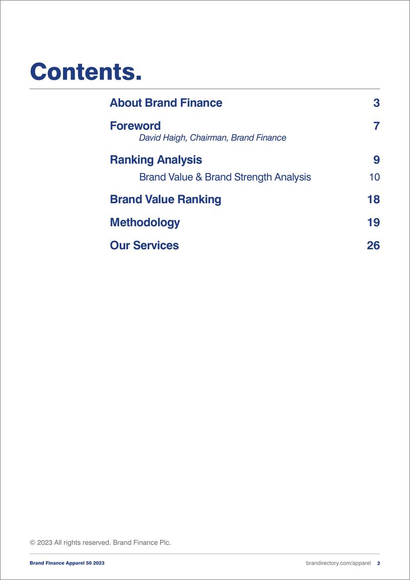 《Brand Finance：2023年服装品牌50强》 - 第2页预览图