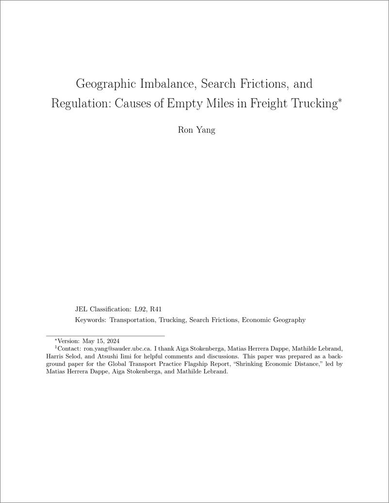《世界银行-地理不平衡、搜索摩擦和规则：货运空载里程的原因（英）-2024.5-50页》 - 第3页预览图
