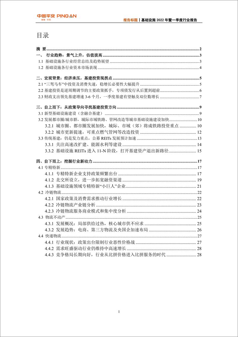 《基础设施行业2022年暨一季度报告：基建大年，产业链机会在哪里？-20220328-平安银行-30页》 - 第3页预览图