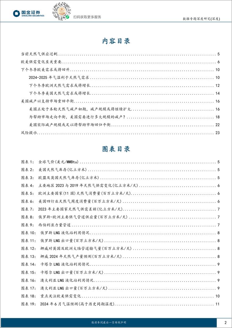 《数据专题深度研究：2024年，天然气市场重返平衡之路-国金证券》 - 第2页预览图