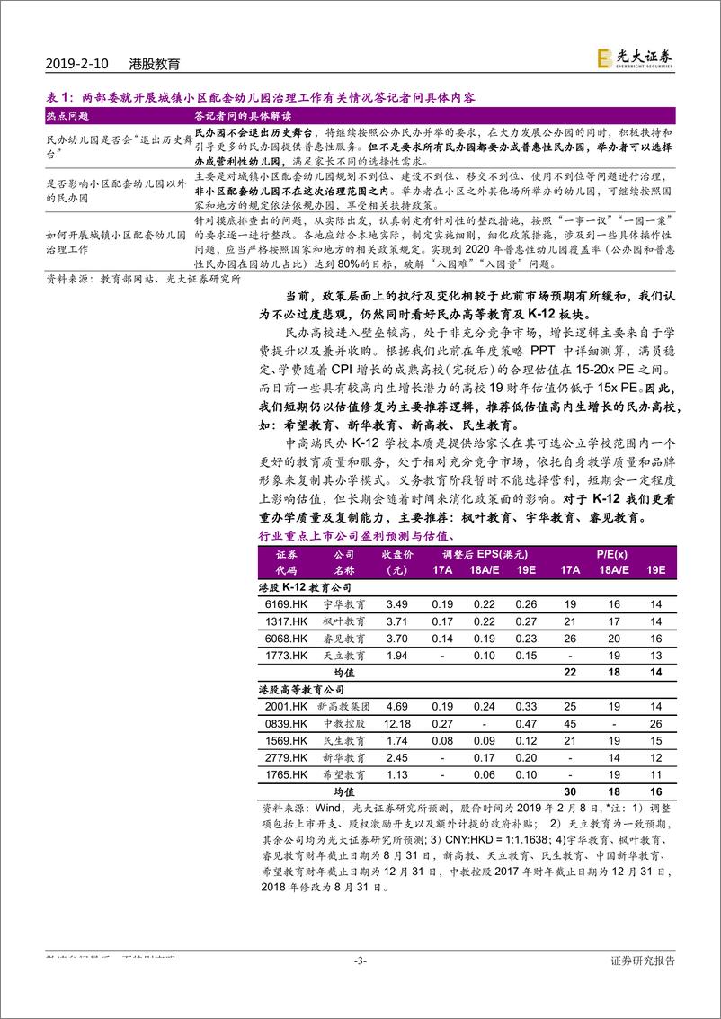《教育行业港股教育板块市场异动点评：政策风险有所缓和，春节期间港股教育板块上涨7.5%-20190210-光大证券-11页》 - 第4页预览图