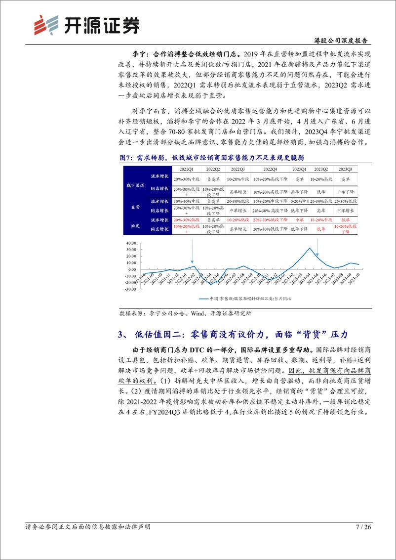 《滔搏(06110.HK)港股公司深度报告，滔搏估值探讨：效率筑高壁垒，估值重塑与成长交辉-240311-开源证券-36页》 - 第7页预览图