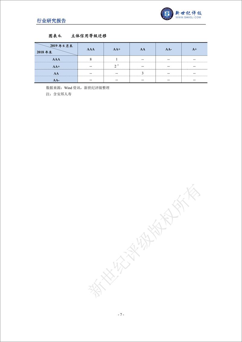 《新世纪评级-2019年上半年人身险行业信用观察-2019.9》 - 第8页预览图