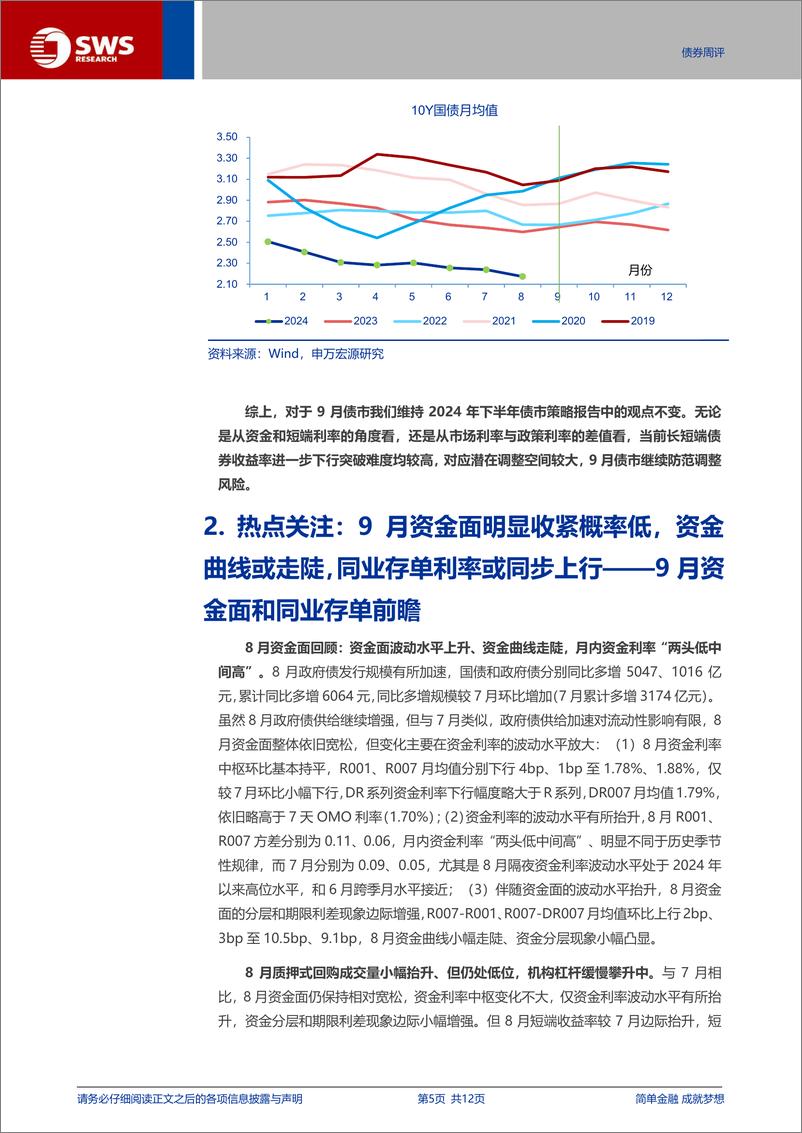 《国内债市观察月报(202409)：央行净买入国债后，9月债市还会季节性调整吗？-240831-申万宏源-12页》 - 第5页预览图