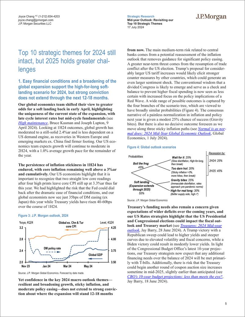 《JPMorgan Econ  FI-Mid-year Outlook Revisiting our Top 10 Strategic Themes Sti...-109284131》 - 第5页预览图