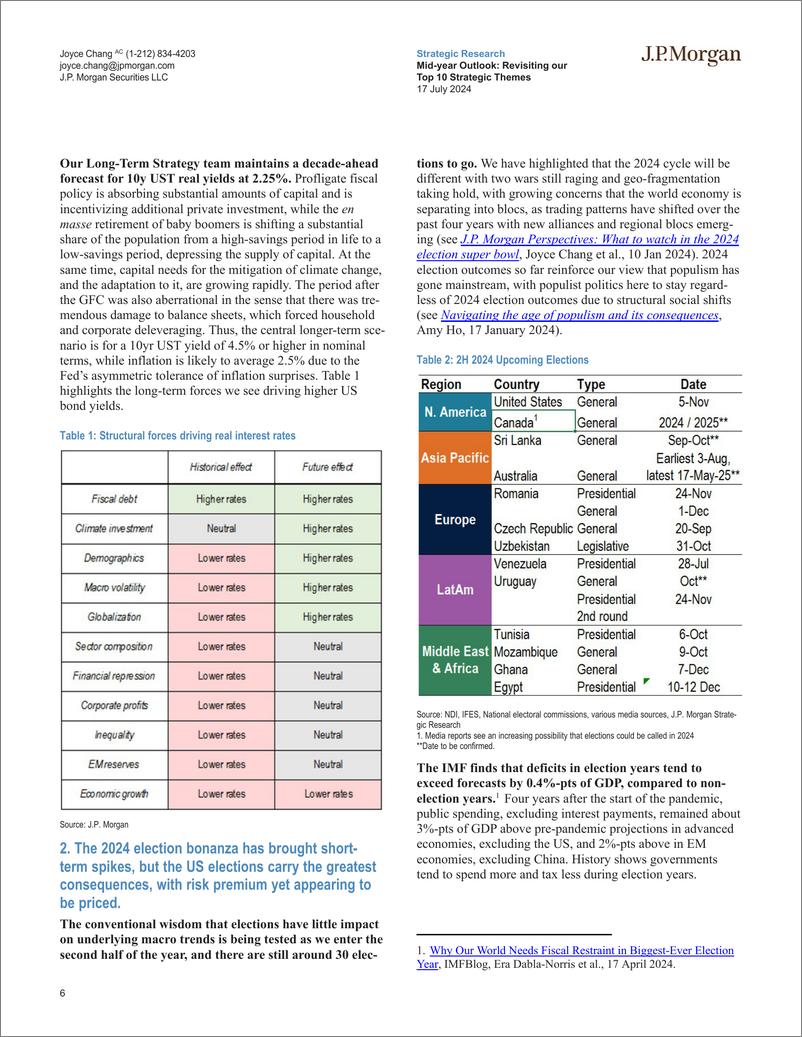 《JPMorgan Econ  FI-Mid-year Outlook Revisiting our Top 10 Strategic Themes Sti...-109284131》 - 第6页预览图