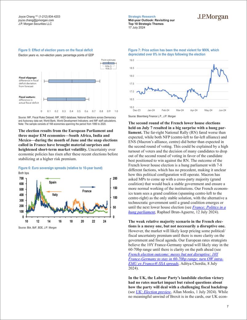 《JPMorgan Econ  FI-Mid-year Outlook Revisiting our Top 10 Strategic Themes Sti...-109284131》 - 第7页预览图