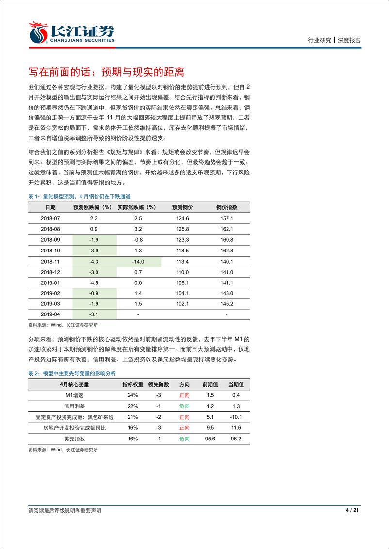 《钢铁行业深度报告：预期与现实的距离-20190407-长江证券-21页》 - 第5页预览图