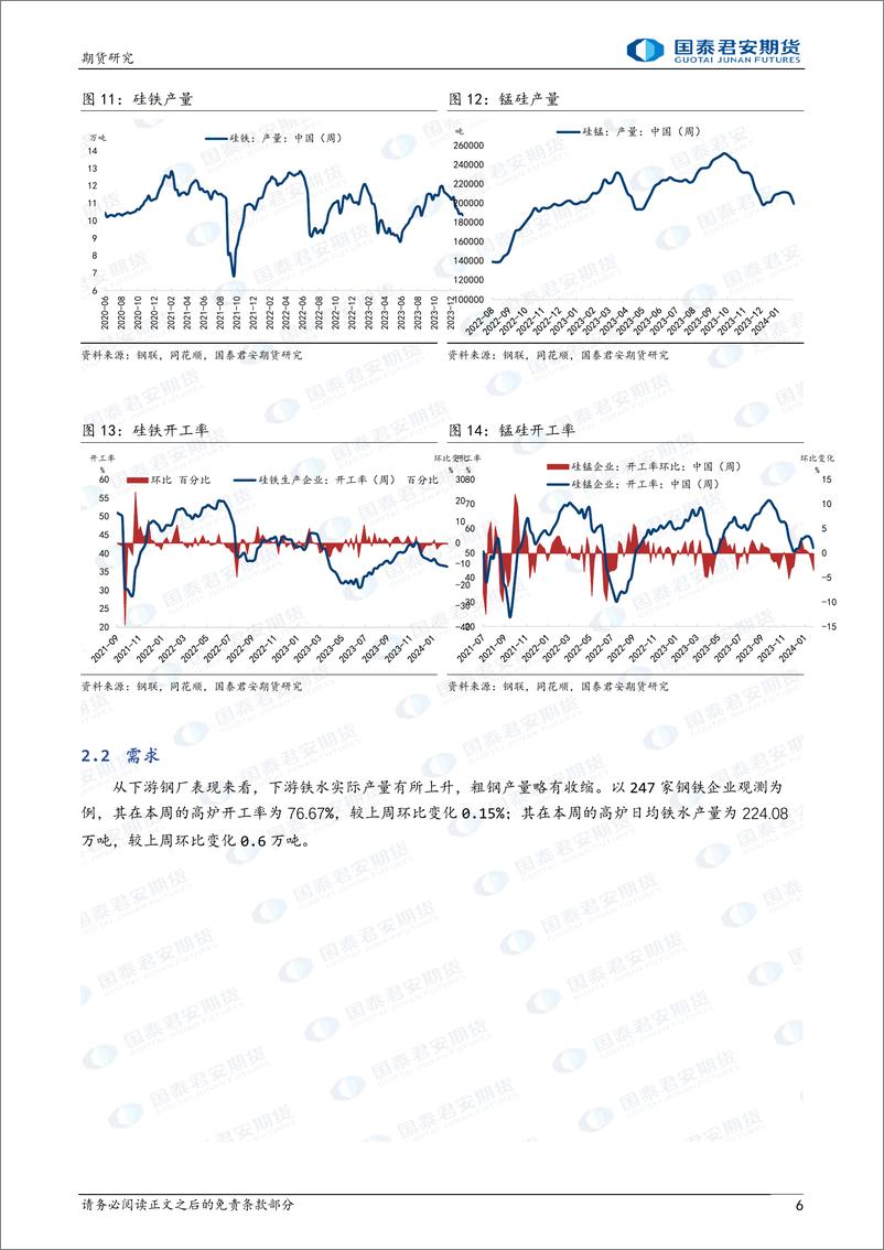 《硅铁：涨跌驱动受限，震荡延续 锰硅：需求仍有观望，震荡延续-20240218-国泰期货-10页》 - 第6页预览图