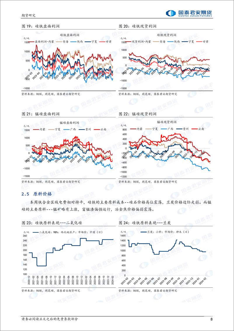 《硅铁：涨跌驱动受限，震荡延续 锰硅：需求仍有观望，震荡延续-20240218-国泰期货-10页》 - 第8页预览图