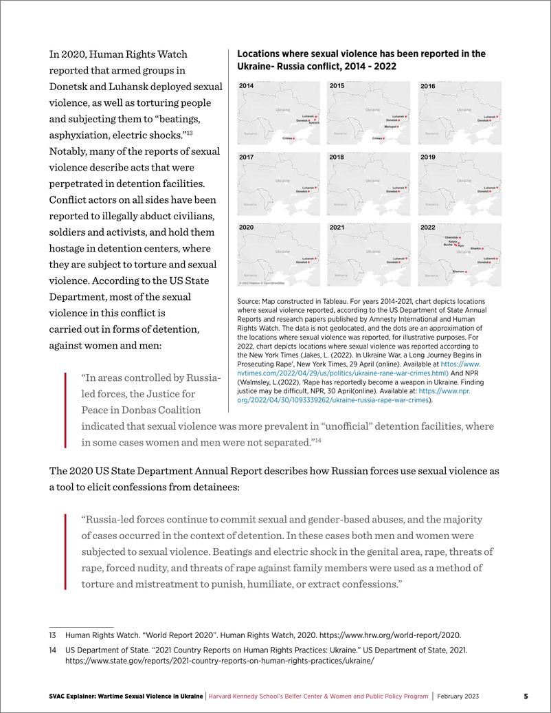 《哈佛大学肯尼迪学院-SVAC解说员：2014-2021年乌克兰战时性暴力（英）-2023.2-10页》 - 第6页预览图