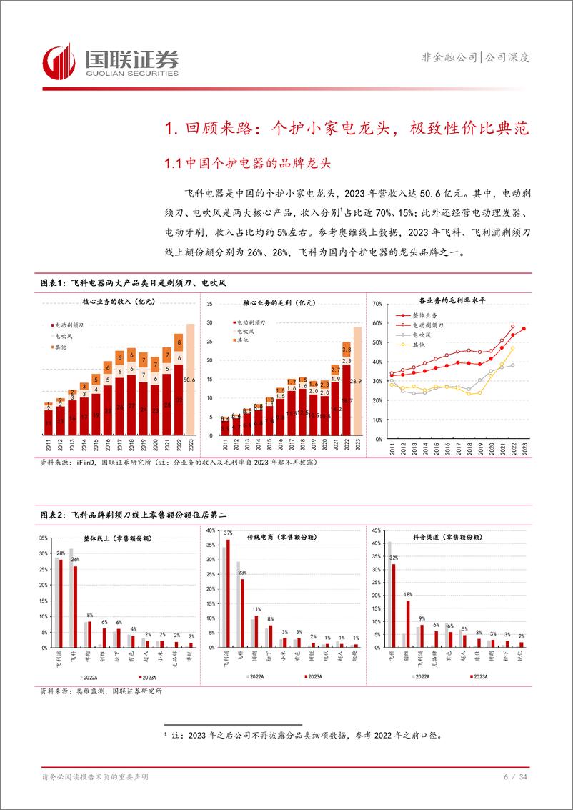 《飞科电器(603868)深度报告：高股息个护龙头，重拾增长可期-240825-国联证券-35页》 - 第7页预览图