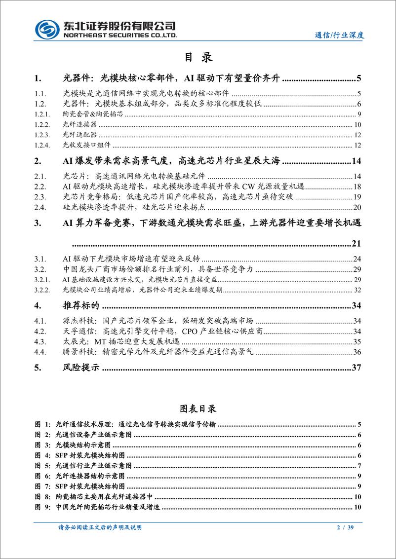 《通信行业深度报告：AI时代光模块需求景气不减，上游光芯片%26光器件大有可为-241203-东北证券-39页》 - 第2页预览图