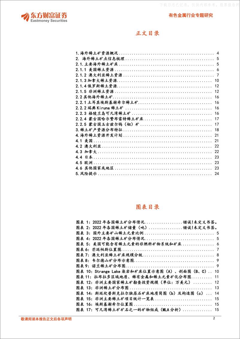 《东方财富证券-有色金属行业专题研究：全球供给趋向多元化，海外稀土矿详细梳理-230519》 - 第2页预览图