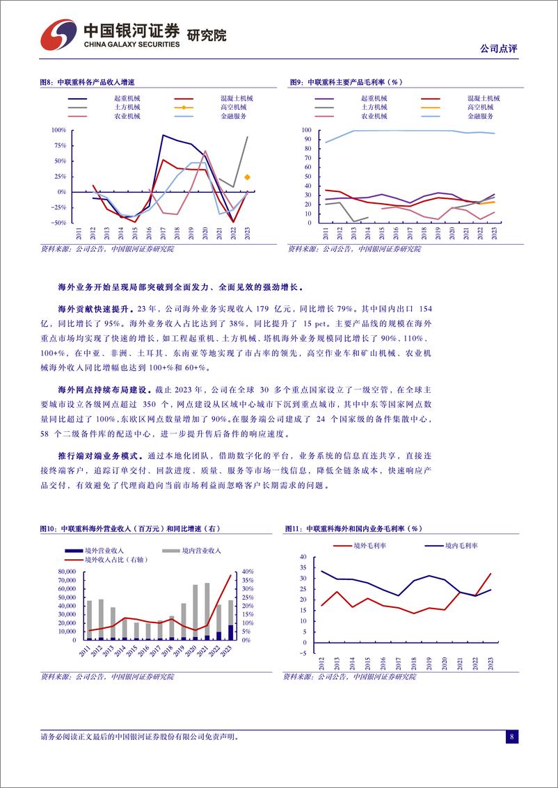 《中联重科-000157.SZ-盈利同比增长52%，海外和新兴业务亮眼-20240402-中国银河-11页》 - 第8页预览图