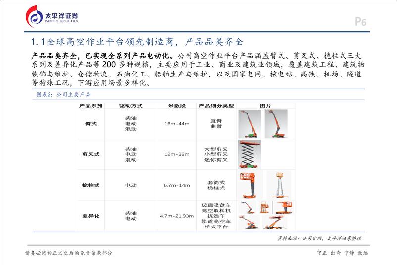 《浙江鼎力(603338)深度报告：高机行业领军企业，产品力领先助力海外加速拓展-241226-太平洋证券-32页》 - 第6页预览图