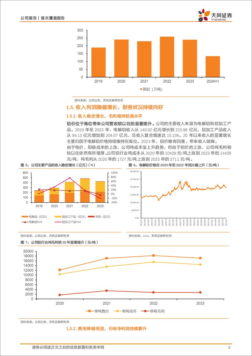 《云铝股份(000807)绿电铝龙头，盈利持续提升-250216-天风证券-19页》 - 第6页预览图