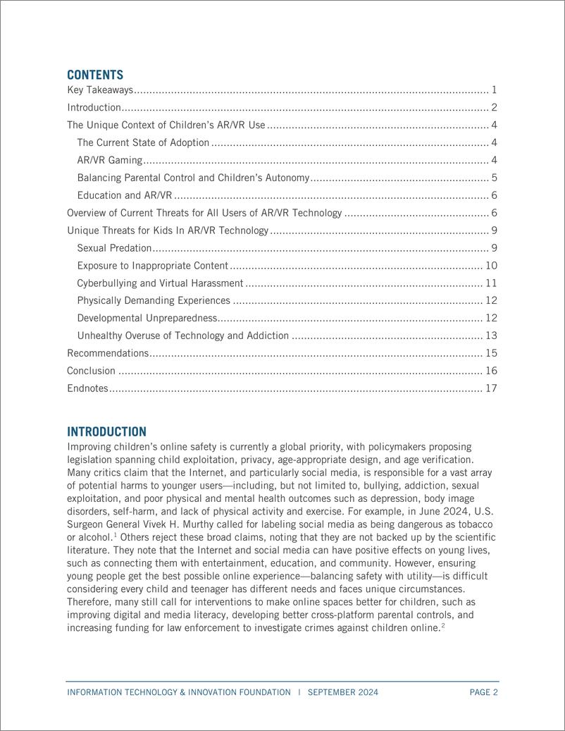 《ITIF-ARVR中的用户安全：保护儿童（英）-2024.9-21页》 - 第2页预览图