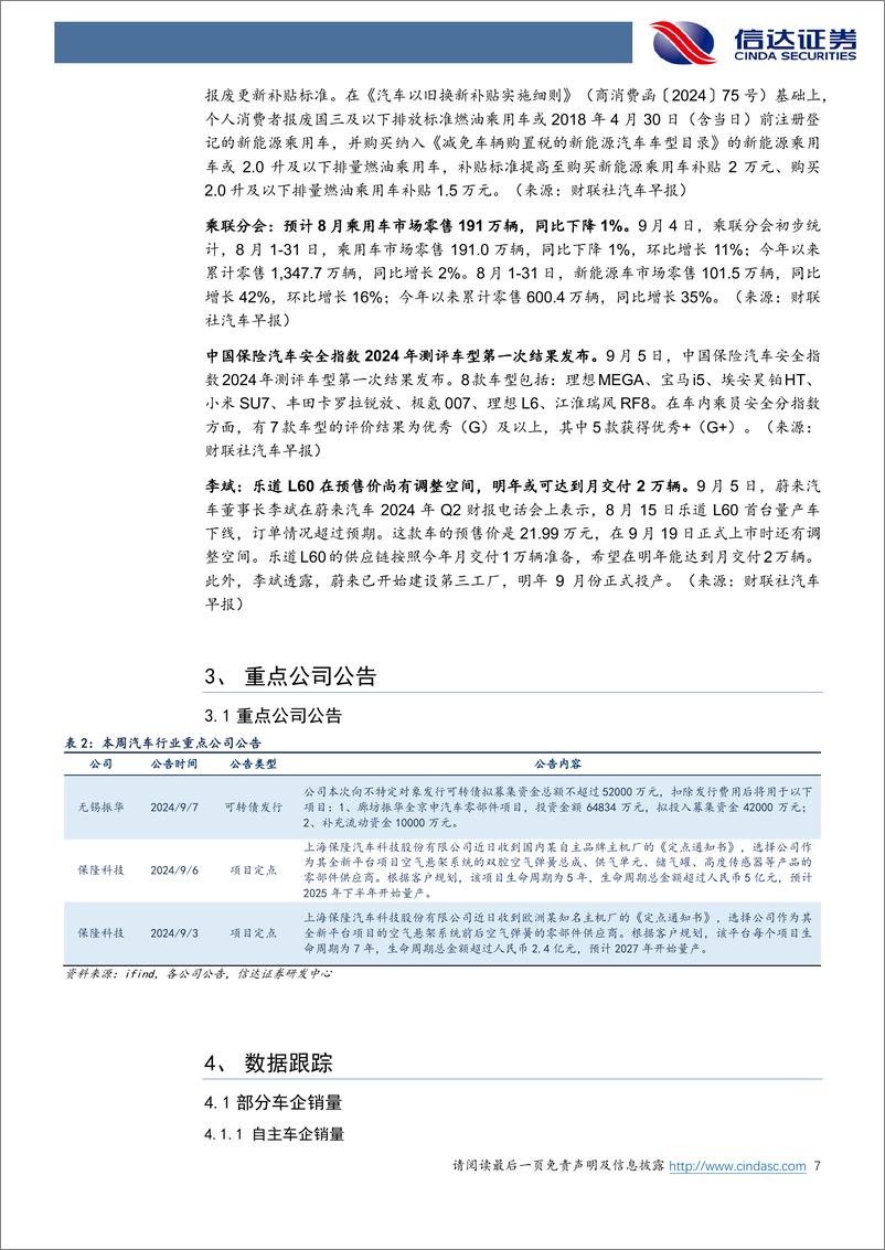 《汽车行业跟踪：特斯拉FSD明年一季度有望入华，端到端智能驾驶加速催化-240908-信达证券-18页》 - 第7页预览图