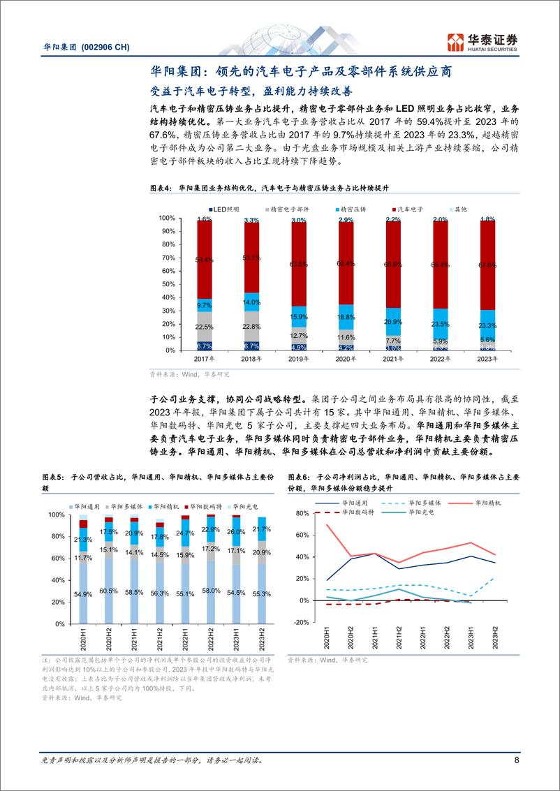 《华阳集团(002906)坚定智能与轻量化转型，业绩兑现来临-240704-华泰证券-37页》 - 第8页预览图