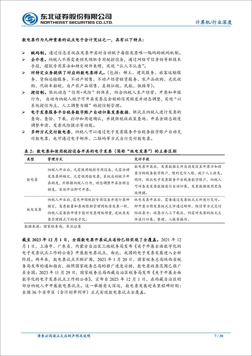 《计算机行业财税改革系列行业深度报告一：财税改革抓手是电子会计凭证，预算单位和企业双侧受益-240620-东北证券-30页》 - 第7页预览图