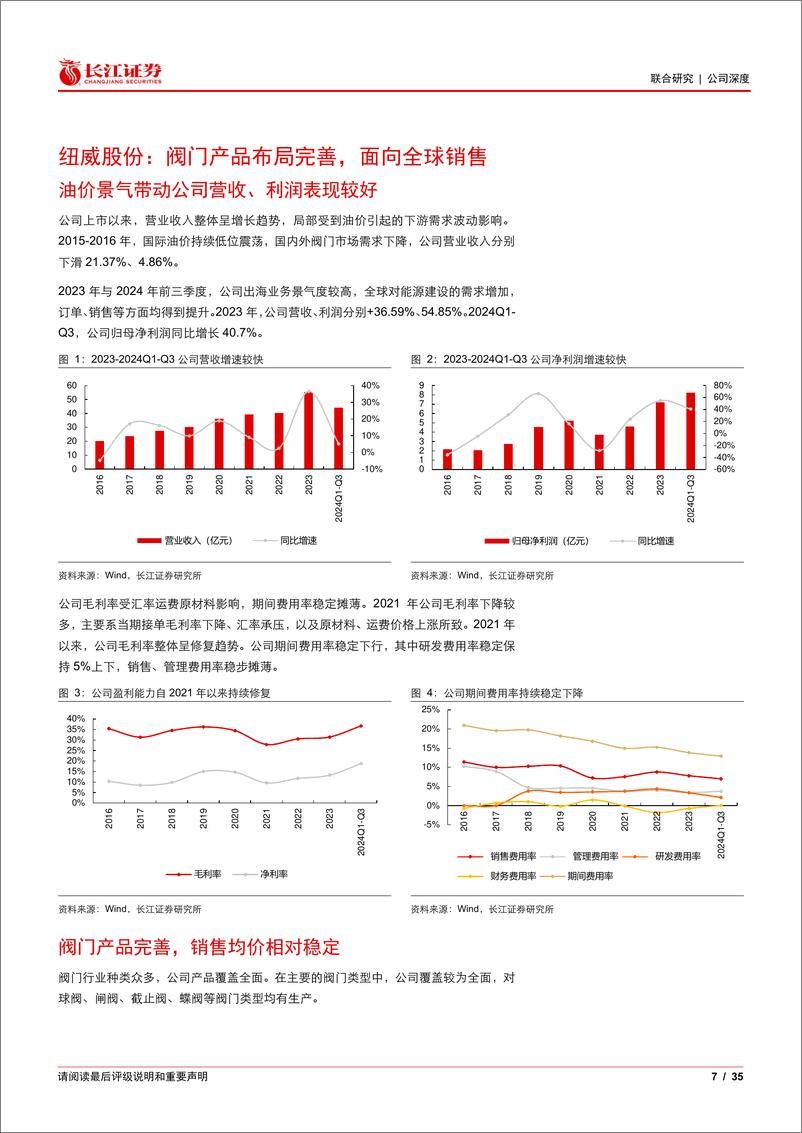 《纽威股份(603699)技术%26成本构建优势，海工油气景气带动业绩提升-241124-长江证券-35页》 - 第7页预览图