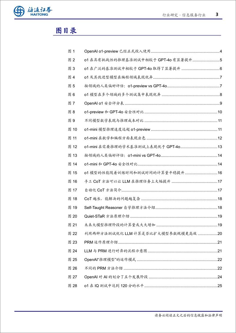 《信息服务行业OpenAI＋o1初探：或能成为引领AI＋Phenomenal＋Ride的LLM新范式-240925-海通证券-28页》 - 第3页预览图