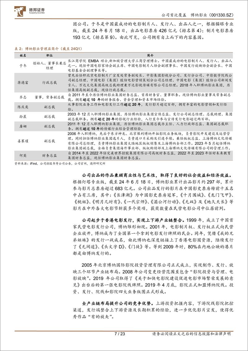 《德邦证券-博纳影业-001330-首次覆盖：深耕电影25载势头正强劲，储备丰富AI赋能业绩更可期》 - 第7页预览图