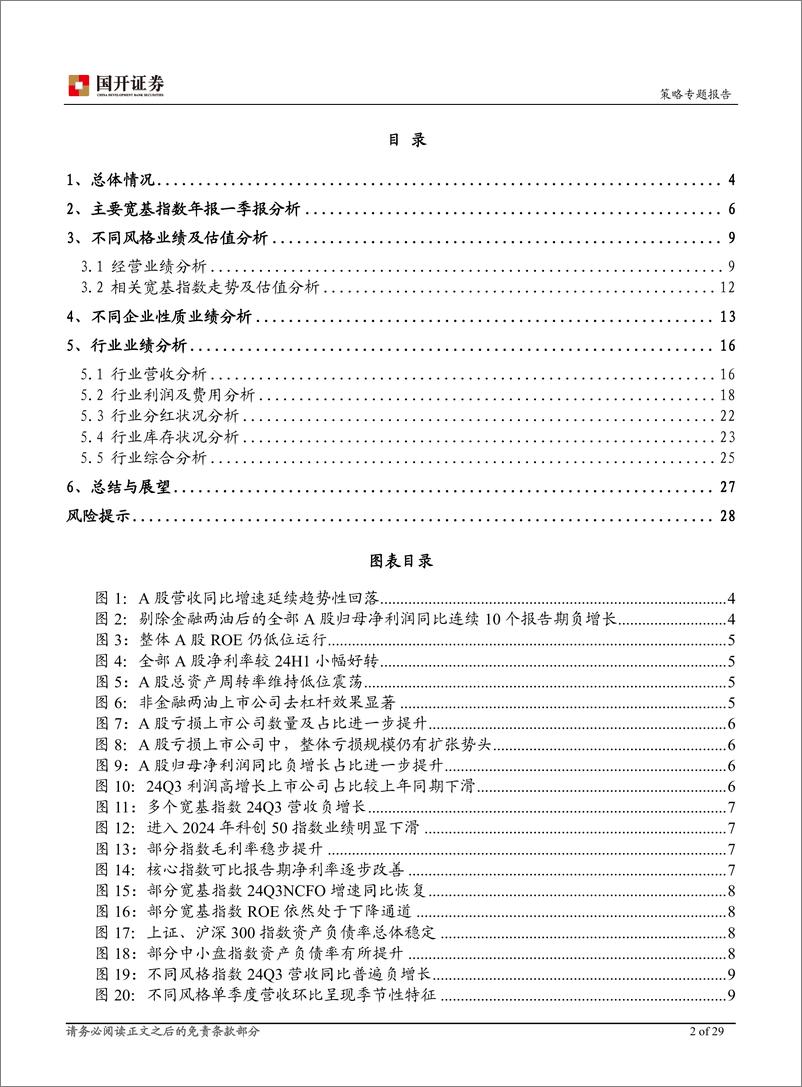 《A股三季报分析：需求仍待回暖，核心资产指数业绩有望修复-241121-国开证券-29页》 - 第2页预览图