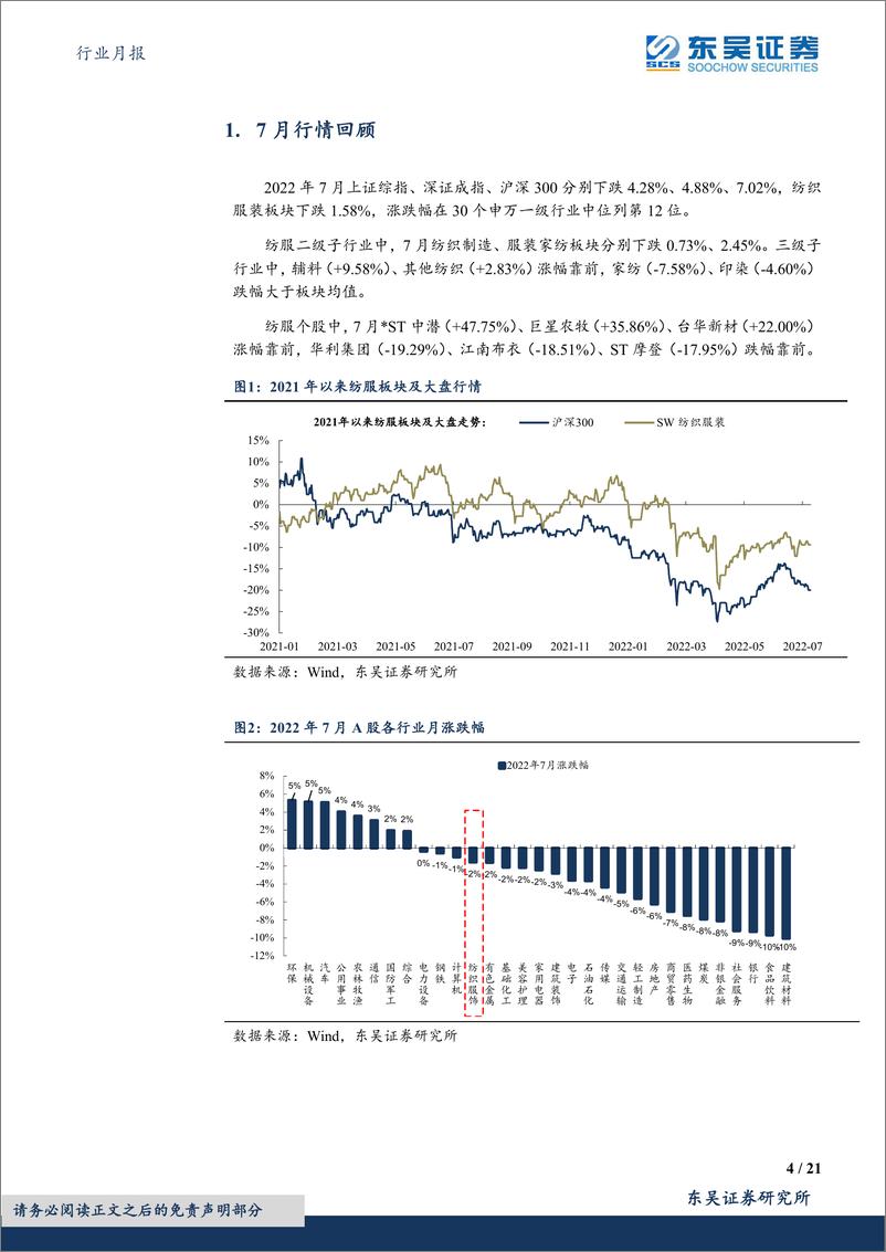 《纺织服饰行业月报：行业跟踪，海外龙头大中华区疫情下销售较弱，当前库存较高-20220822-东吴证券-21页》 - 第5页预览图