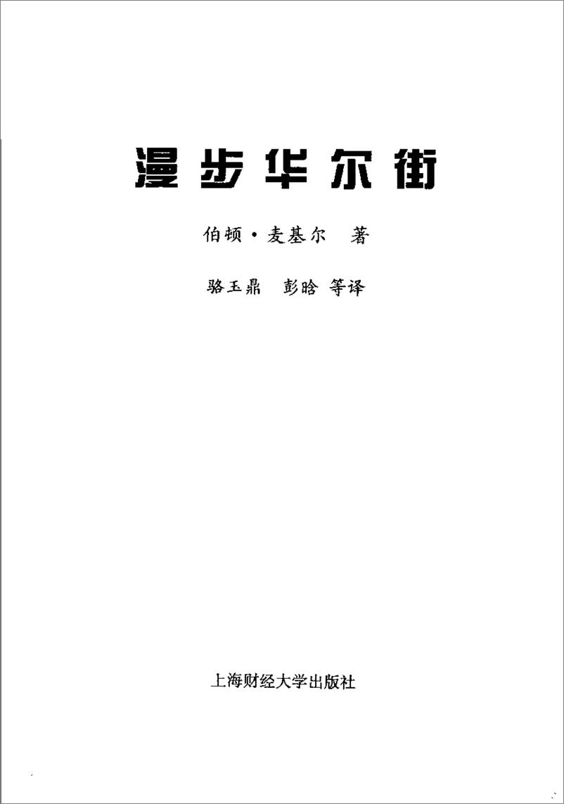 《漫步华尔街[美]麦基尔》 - 第2页预览图