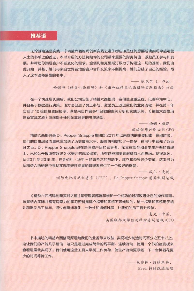 《精益六西格玛创新实践之道——高效业务流程改进实战指南》 - 第4页预览图